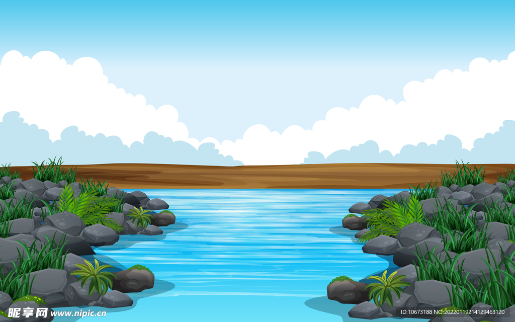 湖泊湖畔背景