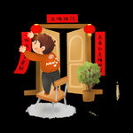 新年 对联 过年  广告 设计