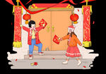 新年 对联 过年 矢量 广告 
