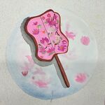 玉兰团扇