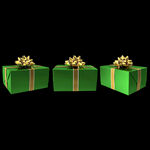 三视角圣诞节礼品盒礼物礼包