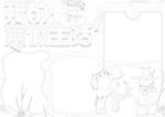 冬天寒假 手抄报 插画 图片 