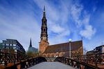 德国汉堡教堂桥梁风光摄影