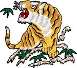 手绘卡通虎  
