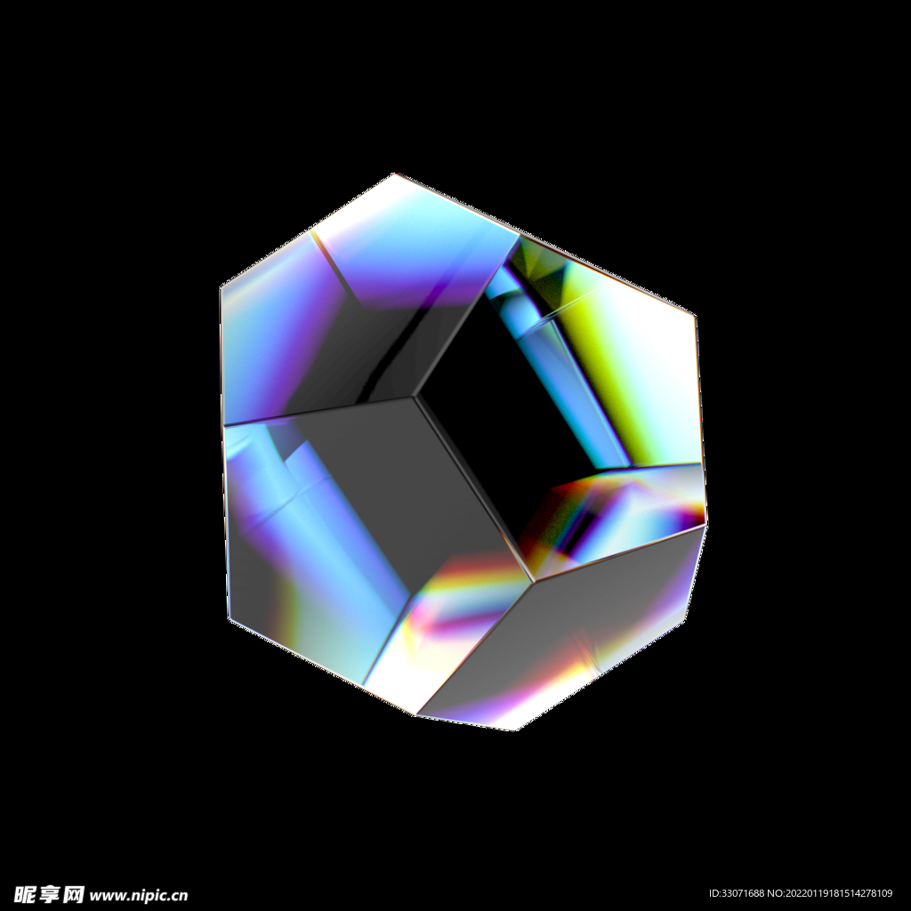 3D几何玻璃素材