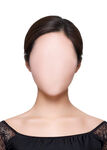 女士 头发 模板 修图 证件照