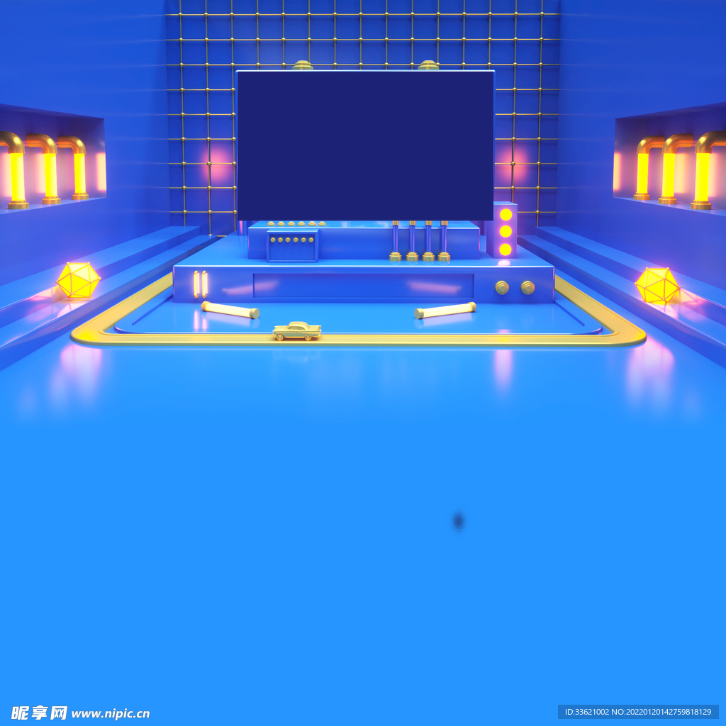 立体展台 C4D电商海报 台子