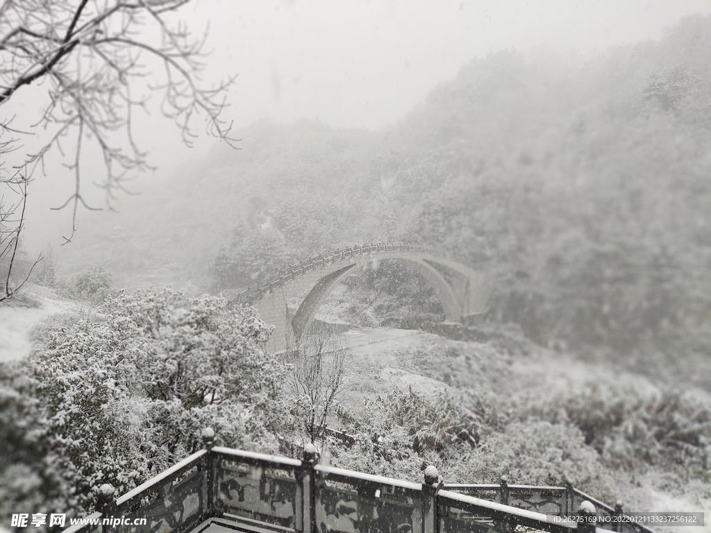 满山遍雪