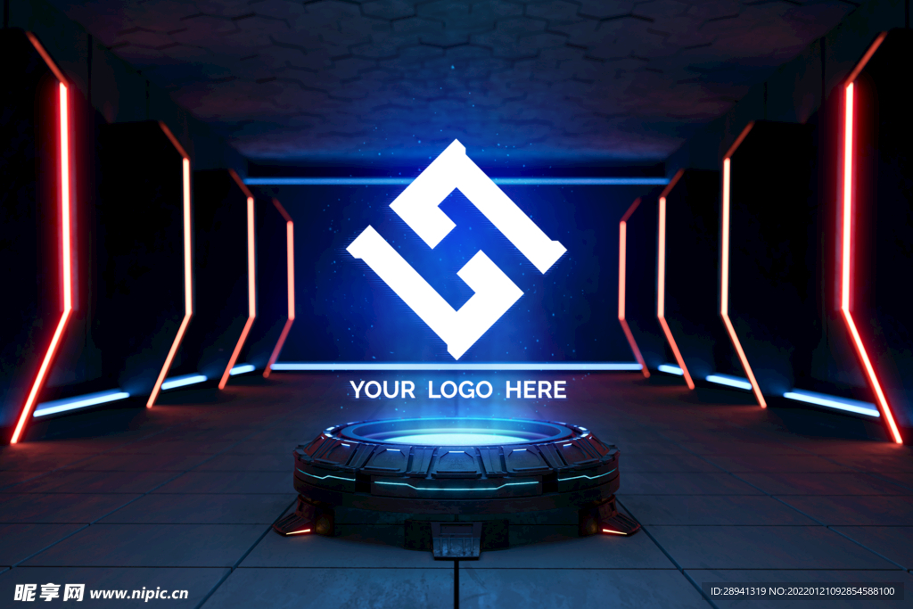 科技类logo样机图片