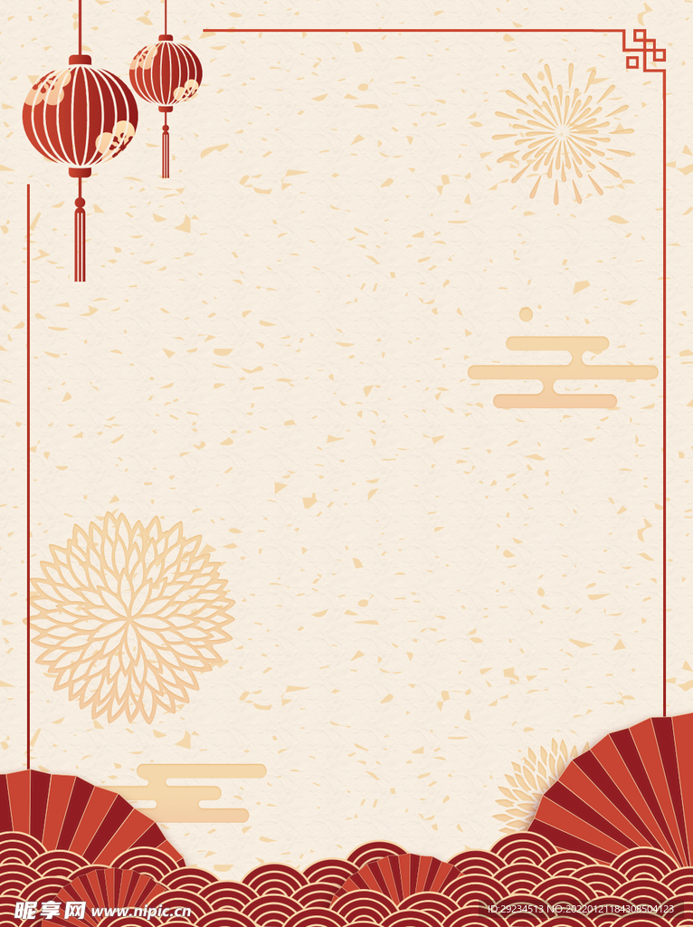 春节电商促销复古海报背景
