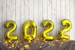 2022新年图片金色气球