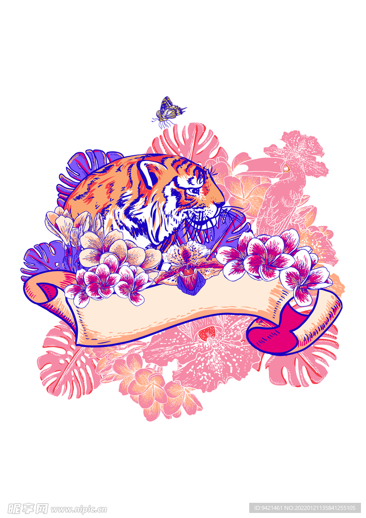 老虎花卉