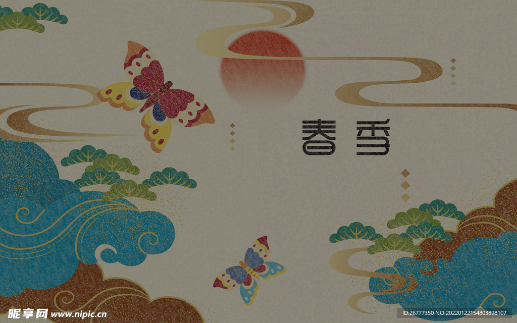 中式古典元素背景图案