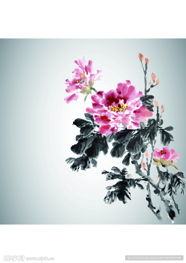 花卉水墨