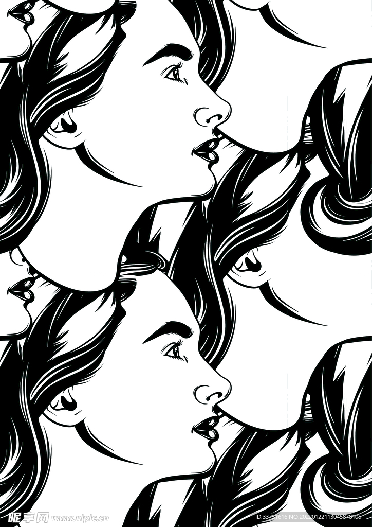 女人黑白