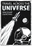黑白宇宙插画