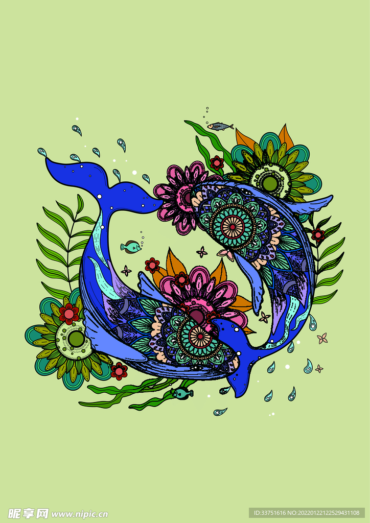 海豚纹样