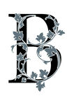 黑白字母花卉