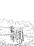 农耕文化线稿