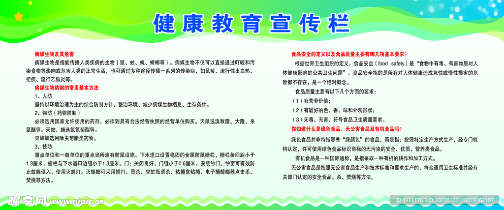 健康教育宣传栏