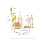 地标建筑插画    