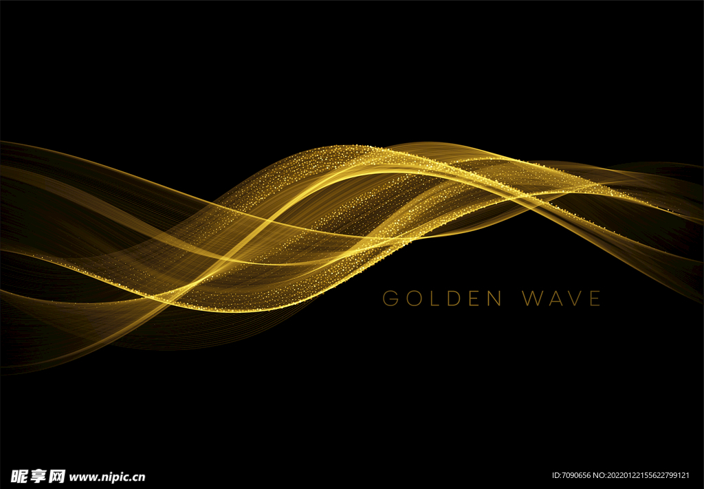 金色线条粒子光效   