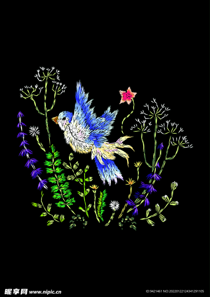 绣花花卉