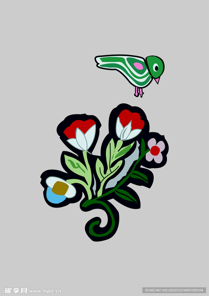 绣花花卉