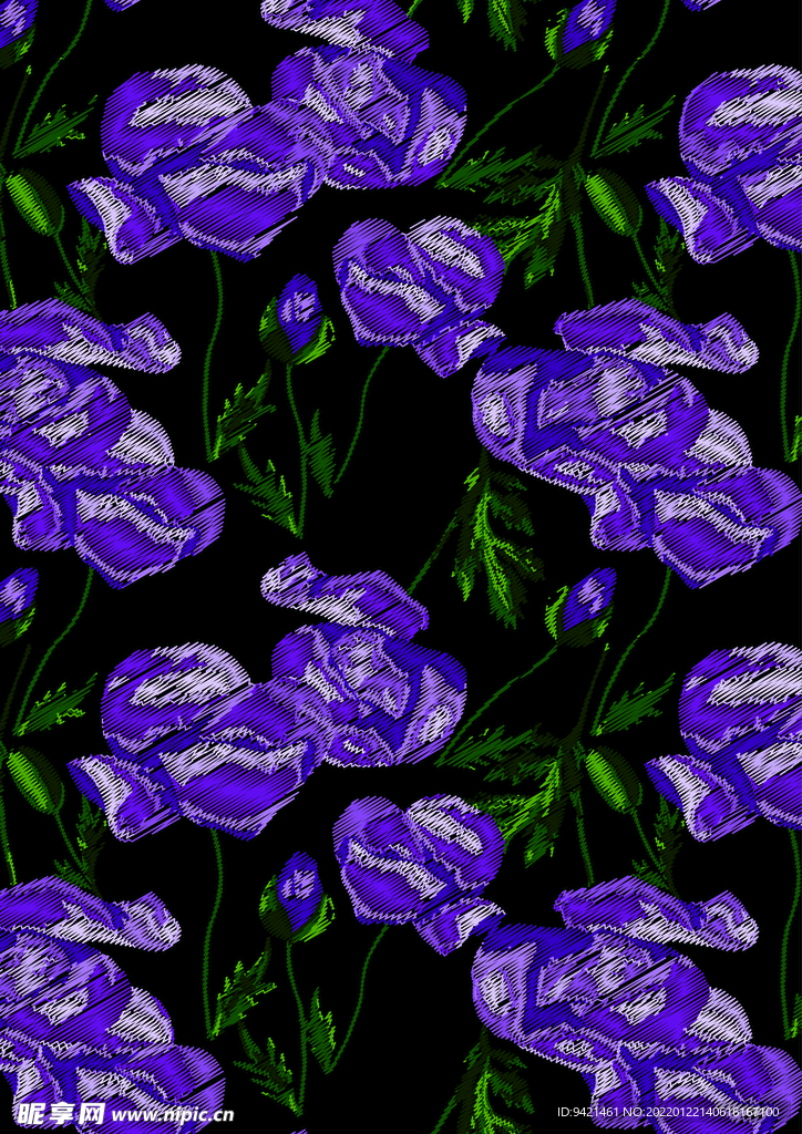 绣花花卉