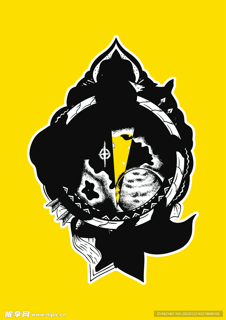 黑白插画