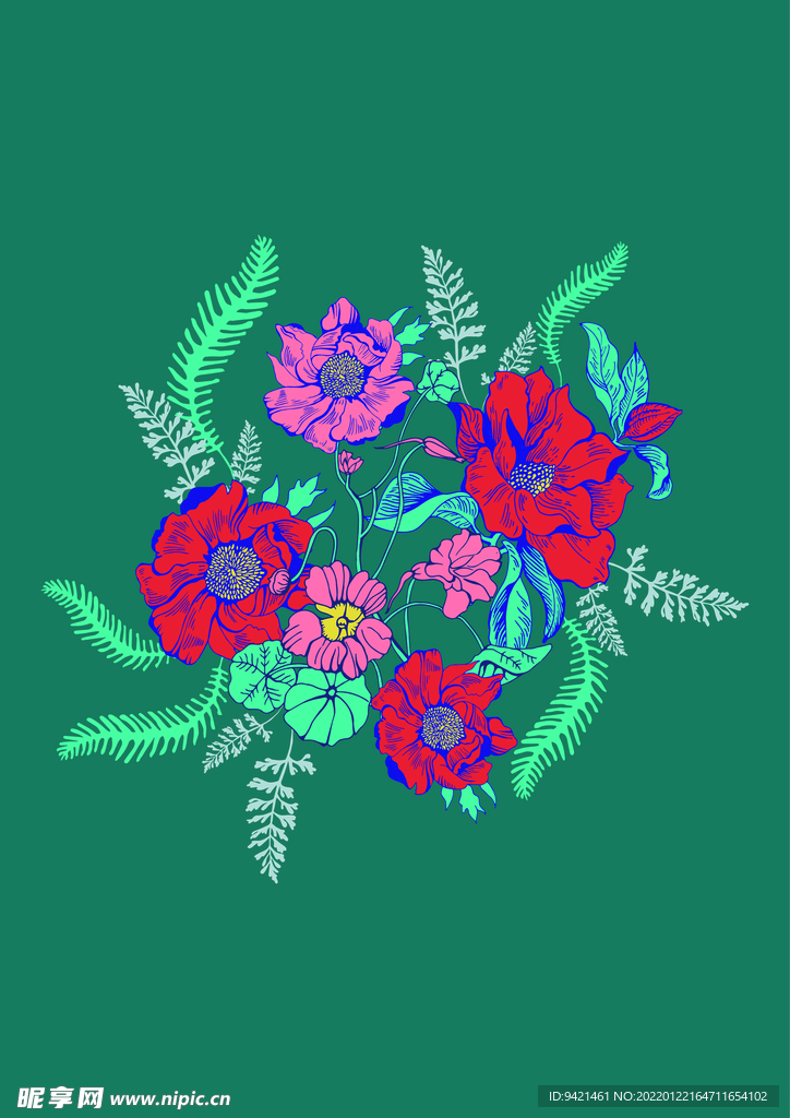 绣花花卉