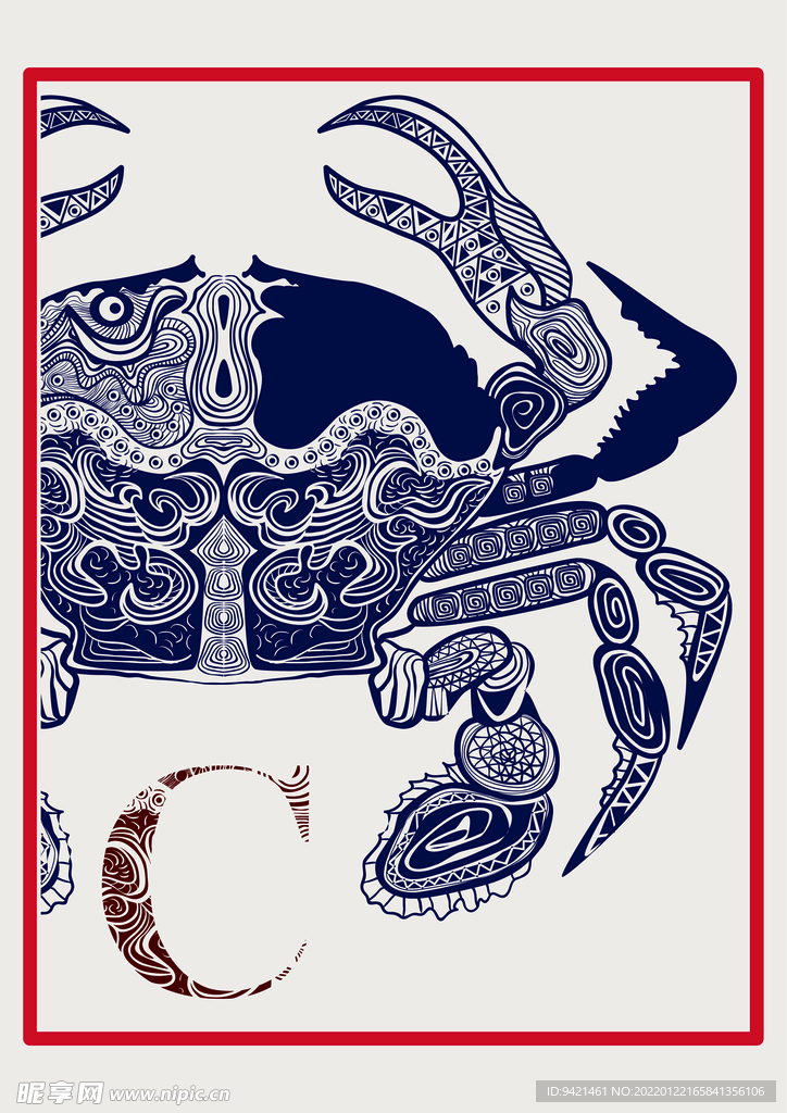 螃蟹插画