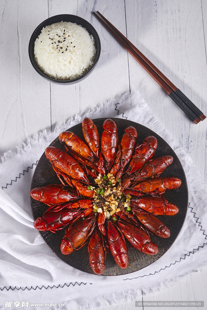 小龙虾美食食材背景素材