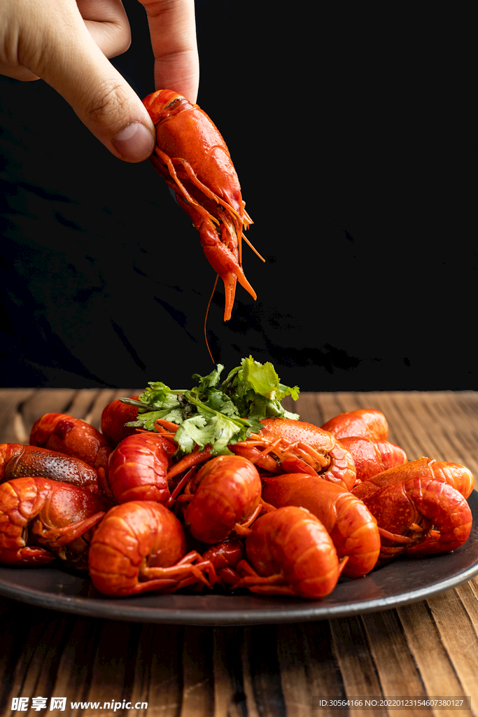 小龙虾美食食材背景素材