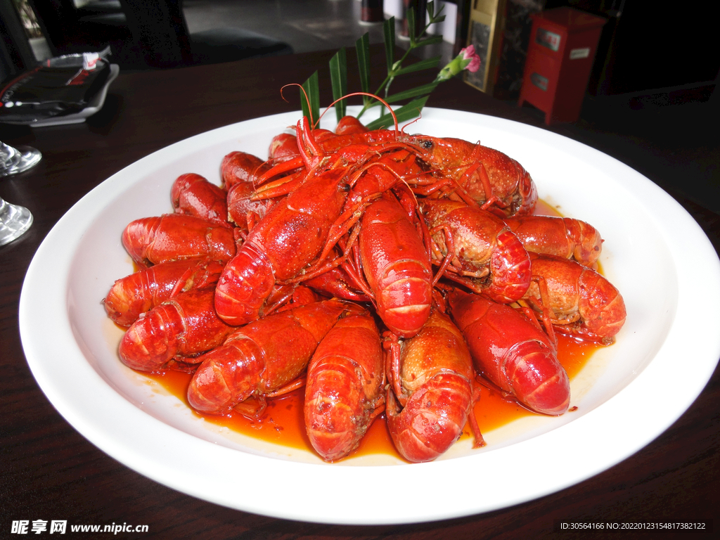 小龙虾美食食材背景素材