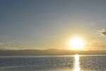 湖泊黄昏日落夕阳
