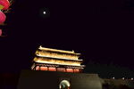 古建筑古城楼建筑城门夜景