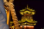 宗教道观亭子道教古建筑夜景