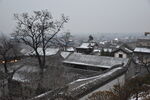 忻州古城城楼城墙古建筑冬天雪景