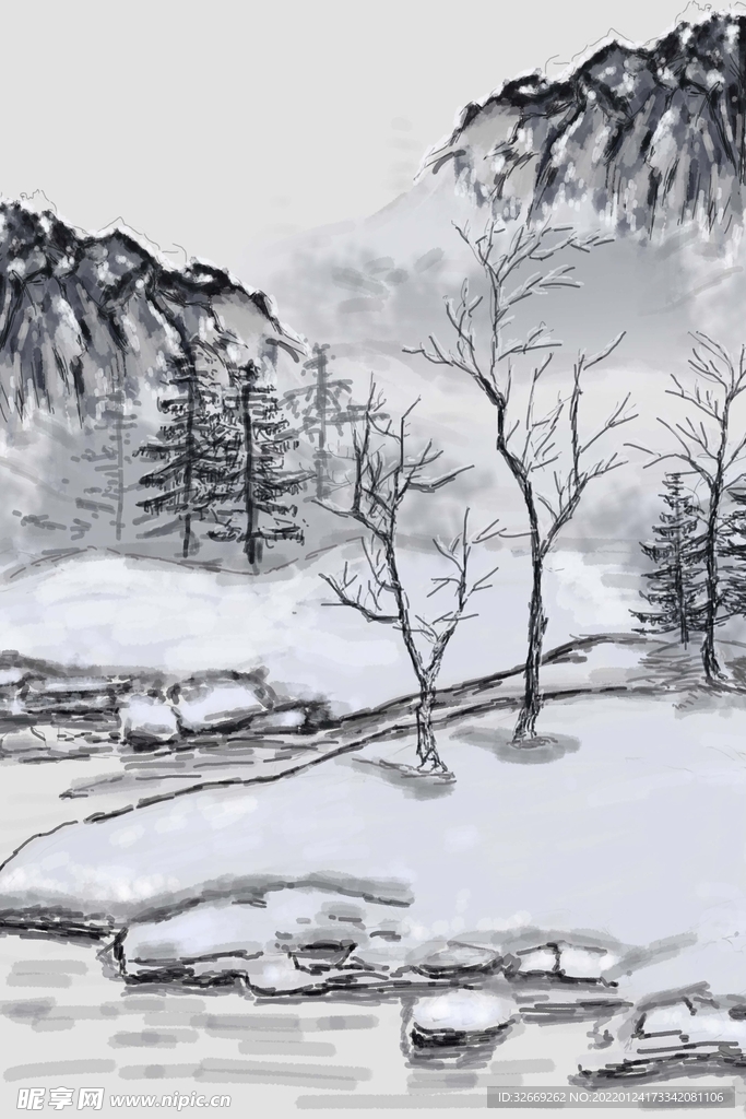 水墨背景