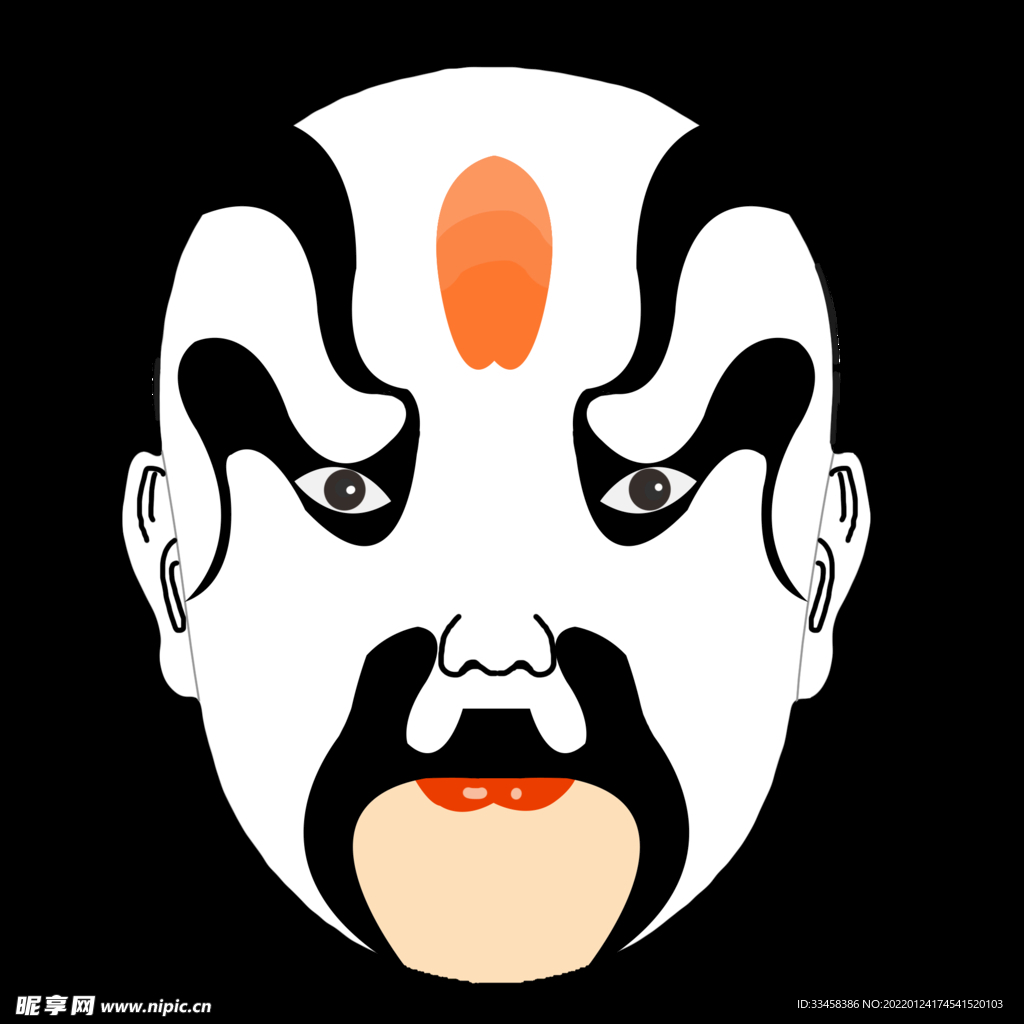 京剧戏曲脸谱插画