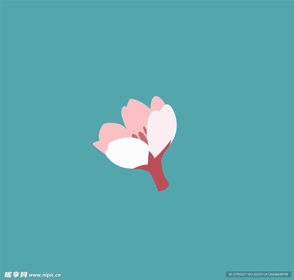 梅花花卉 植物 粉色ai矢量文