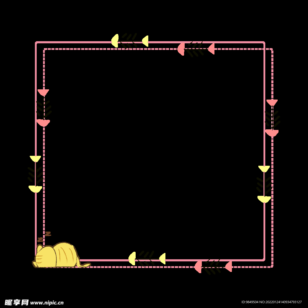 卡通边框PNG 可爱相框 标签