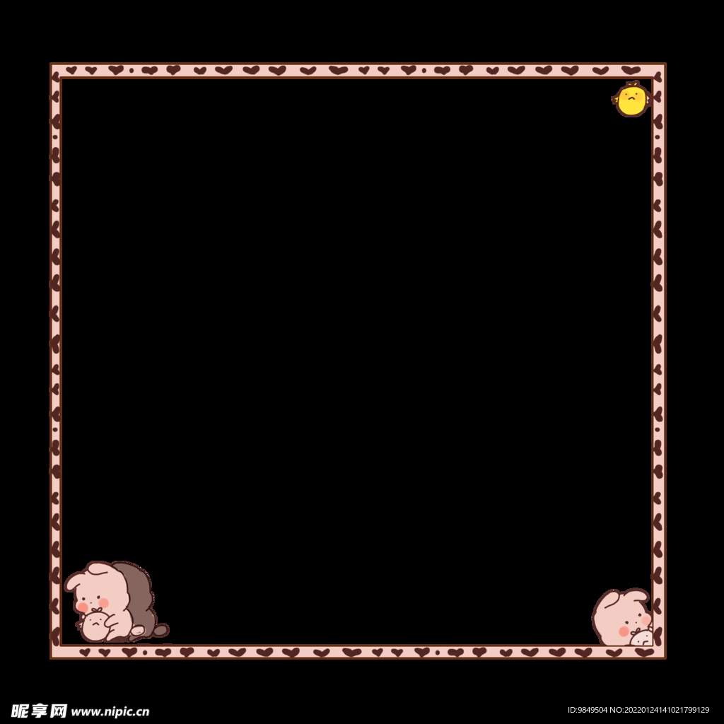卡通边框PNG 可爱相框 标签