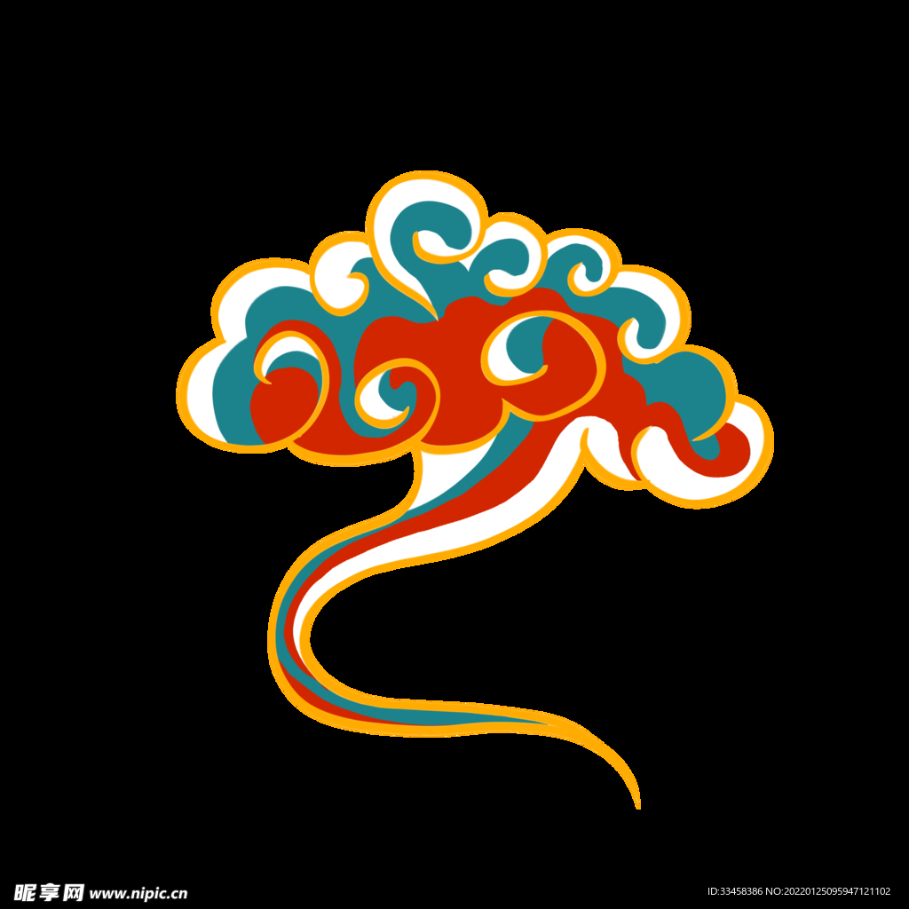 敦煌彩色祥云