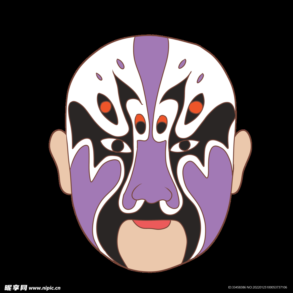 京剧脸谱中国风插画