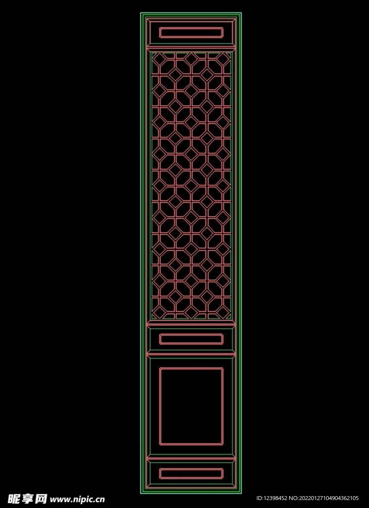 中式门窗CAD素材图块