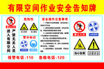 有限空间作业安全告知牌
