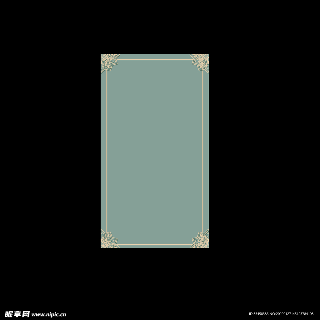 古典花纹竖版边框