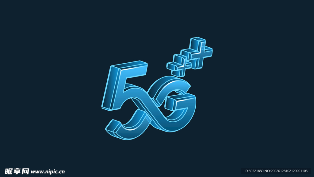 5G+科技感3d图标